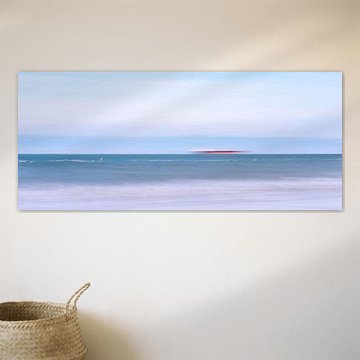 blurry sea with boat