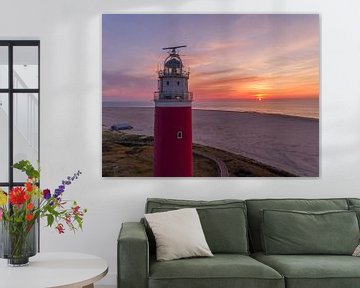 Vuurtoren Eierland Texel Mooie zonsondergang van Texel360Fotografie Richard Heerschap