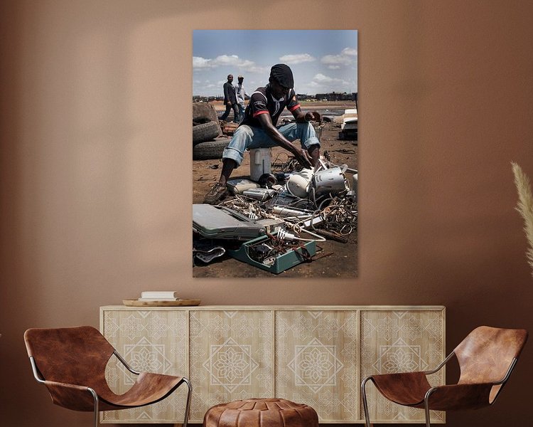 Voorbeeld van het werk in een kamer