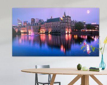 Binnenhof Skyline 's nachts van Kevin Coellen