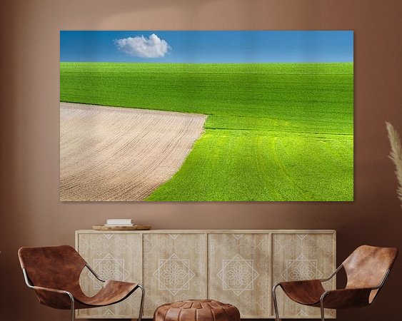 Voorbeeld van het werk in een kamer