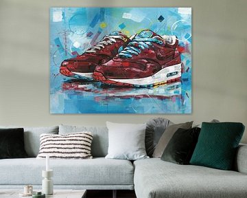 Nike Air Max 1 Patta x Parra 'Cherrywood' Gemälde von Jos Hoppenbrouwers