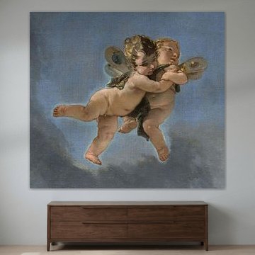 Giambattista Tiepolo, deux Putti (anges), partie du Triomphe de Zéphyr et Flore - 1732 sur Atelier Liesjes