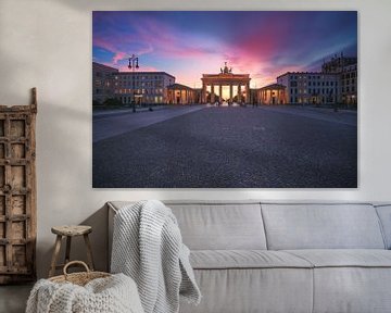 Brandenburg Gate in Berlin at sunset by Jean Claude Castor