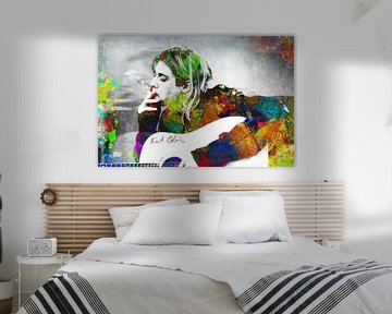 Kurt Cobain Abstract Portret in diverse kleuren van Art By Dominic