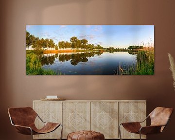 Early morning sunlight over the Kleine Bouwkolk at the Zwartendijk near Kampen by Sjoerd van der Wal Photography