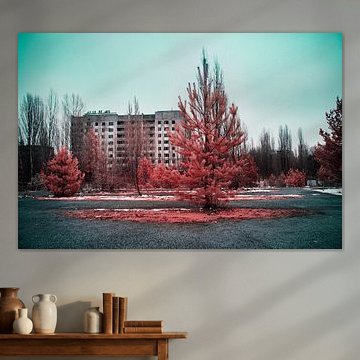 Nature takes over in Pripyat infrared
