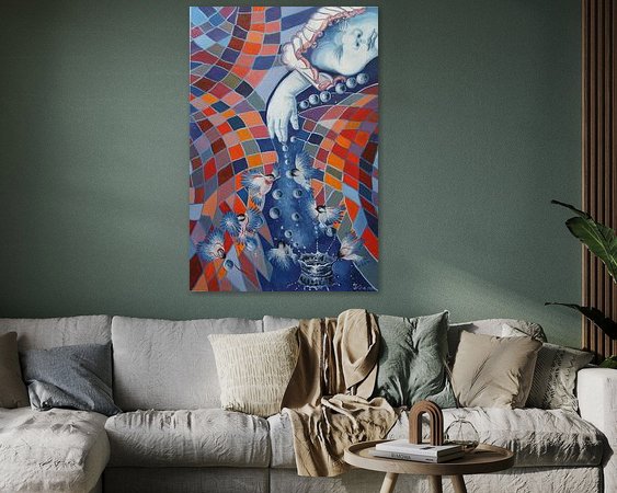 Voorbeeld van het werk in een kamer