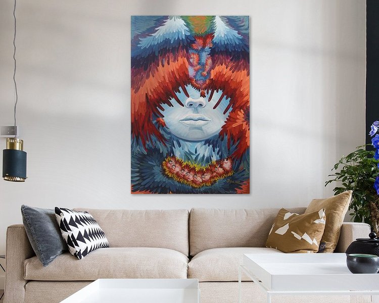 Voorbeeld van het werk in een kamer