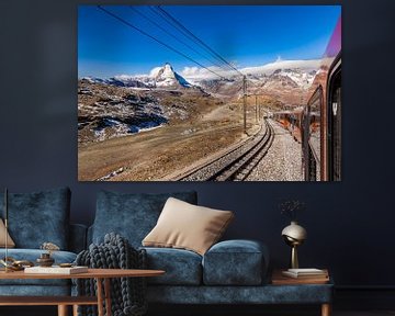 Matterhorn en Gornergratbahn in Zwitserland van Werner Dieterich