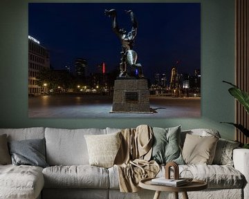 Monument De Verwoeste Stad in Rotterdam van MS Fotografie | Marc van der Stelt