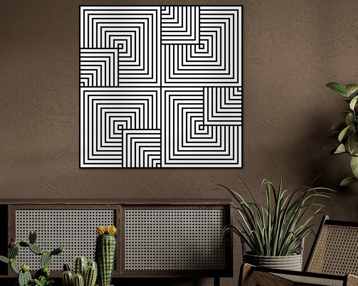 Voorbeeld van het werk in een kamer