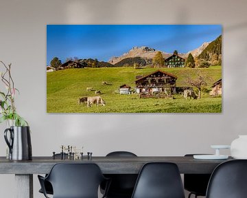 Koeien op de weide in Grindelwald van Werner Dieterich