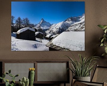Das ikonische Matterhorn von Tufteren im Wallis Schweiz