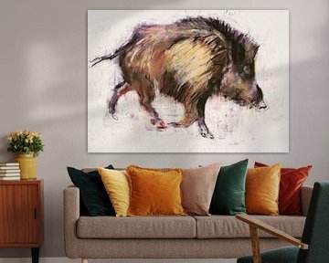 Wild Boar Trotting van Mark Adlington