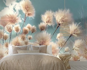 cotton grass in spring by Julia Delgado
