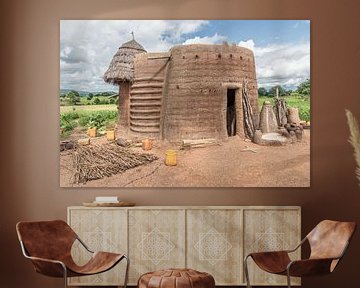 Traditionele lemen hut in Afrika | Benin van Photolovers reisfotografie