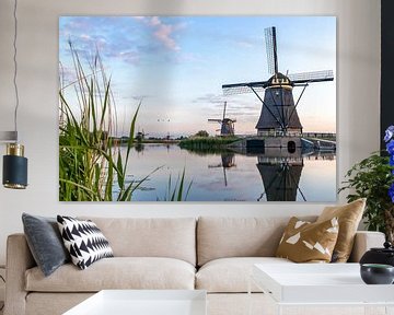 The windmills in Kinderdijk.