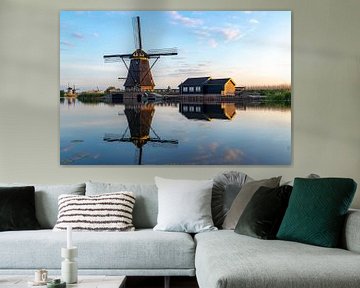 The windmills in Kinderdijk.