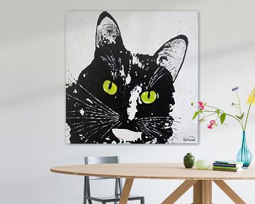 Schwarze Katze von Kathleen Artist Fine Art