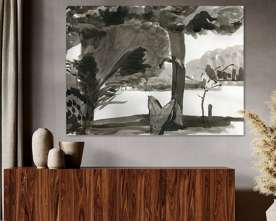 Voorbeeld van het werk in een kamer