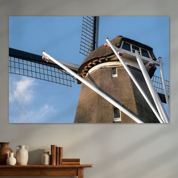 Windmill with blue sky
