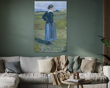 childe Hassam, Frans boerenmeisje, 1883 van Atelier Liesjes