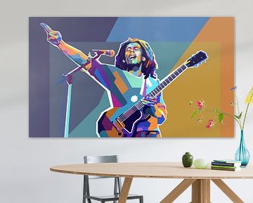 Bob Marley Pop Art Schilderij Reggae & Dreadlocks