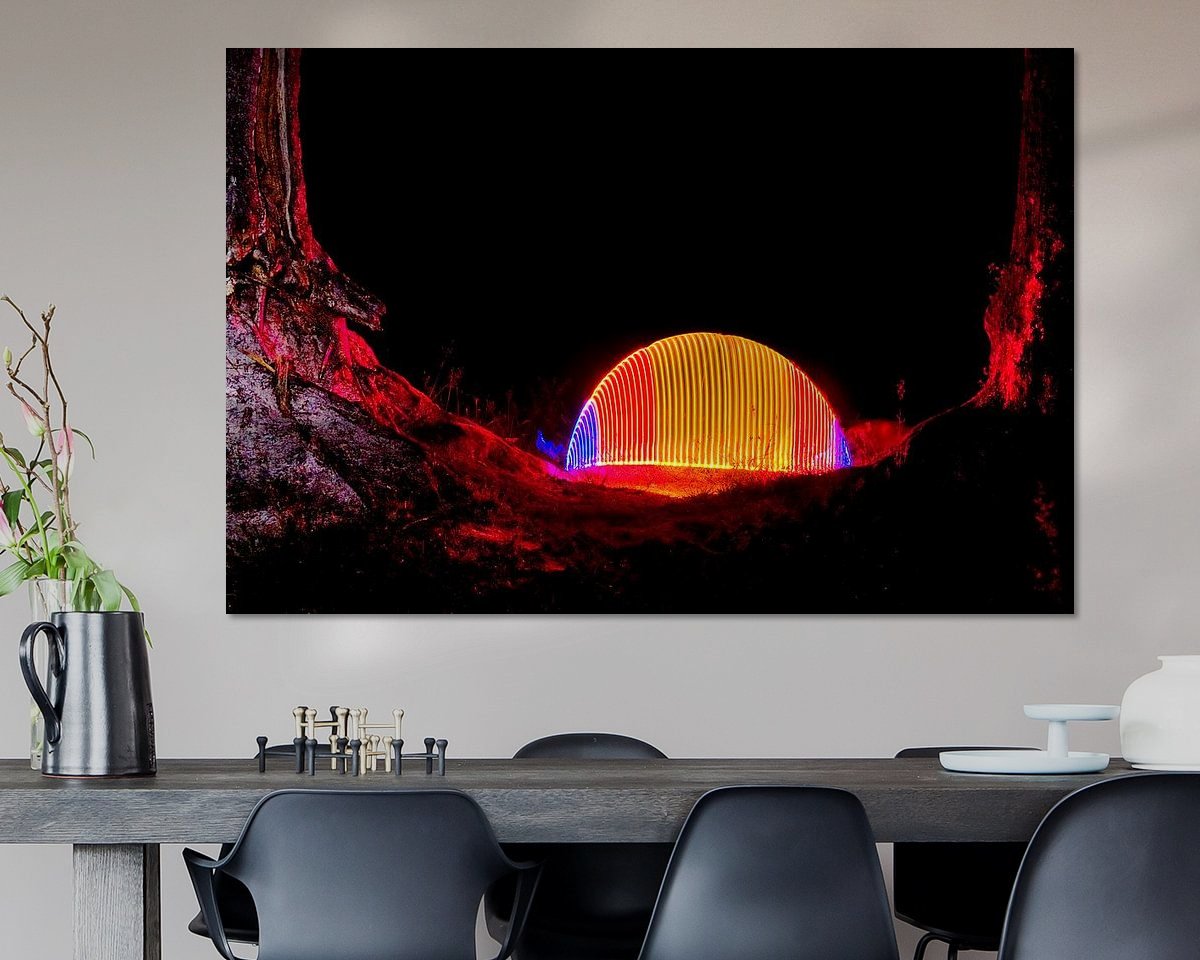 Voorbeeld van het werk in een kamer