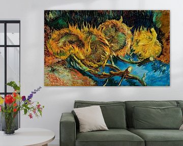 Vier zonnebloemen in de kiem gesmoord, Vincent van Gogh
