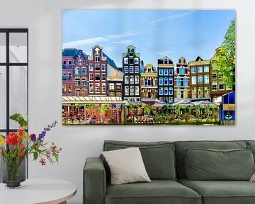 Bloemenmarkt Amsterdam van Peter Bartelings