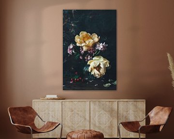 Still life with peonies and blossoms by From My Eyes