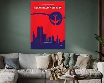 No219 Mon évasion de New York : affiche de film minimal sur Chungkong Art