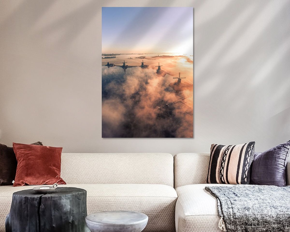 Voorbeeld van het werk in een kamer