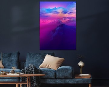 Sunset in the mountains 24 by Angel Estevez