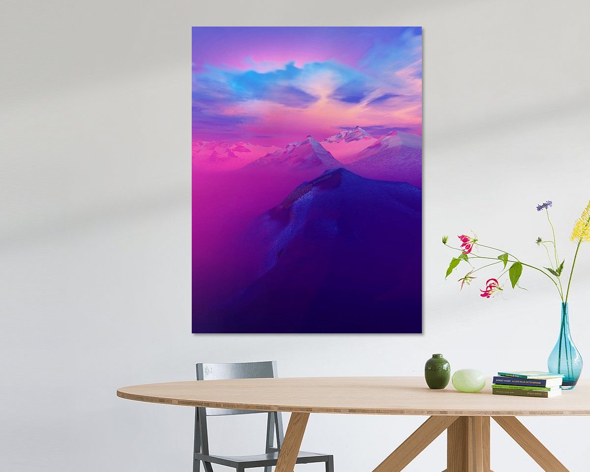 Voorbeeld van het werk in een kamer