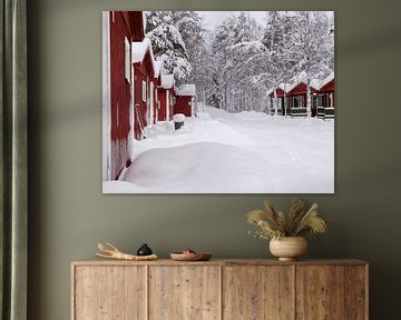 Finlande, des maisons dans la neige sur Frank Peters