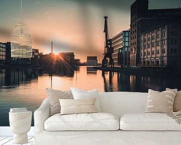 Sunrise at Münster city harbour by Steffen Peters
