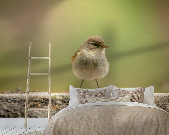 Voorbeeld van het werk in een kamer