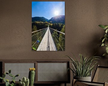 Hängebrücke Goms Bridge in der Schweiz von Werner Dieterich