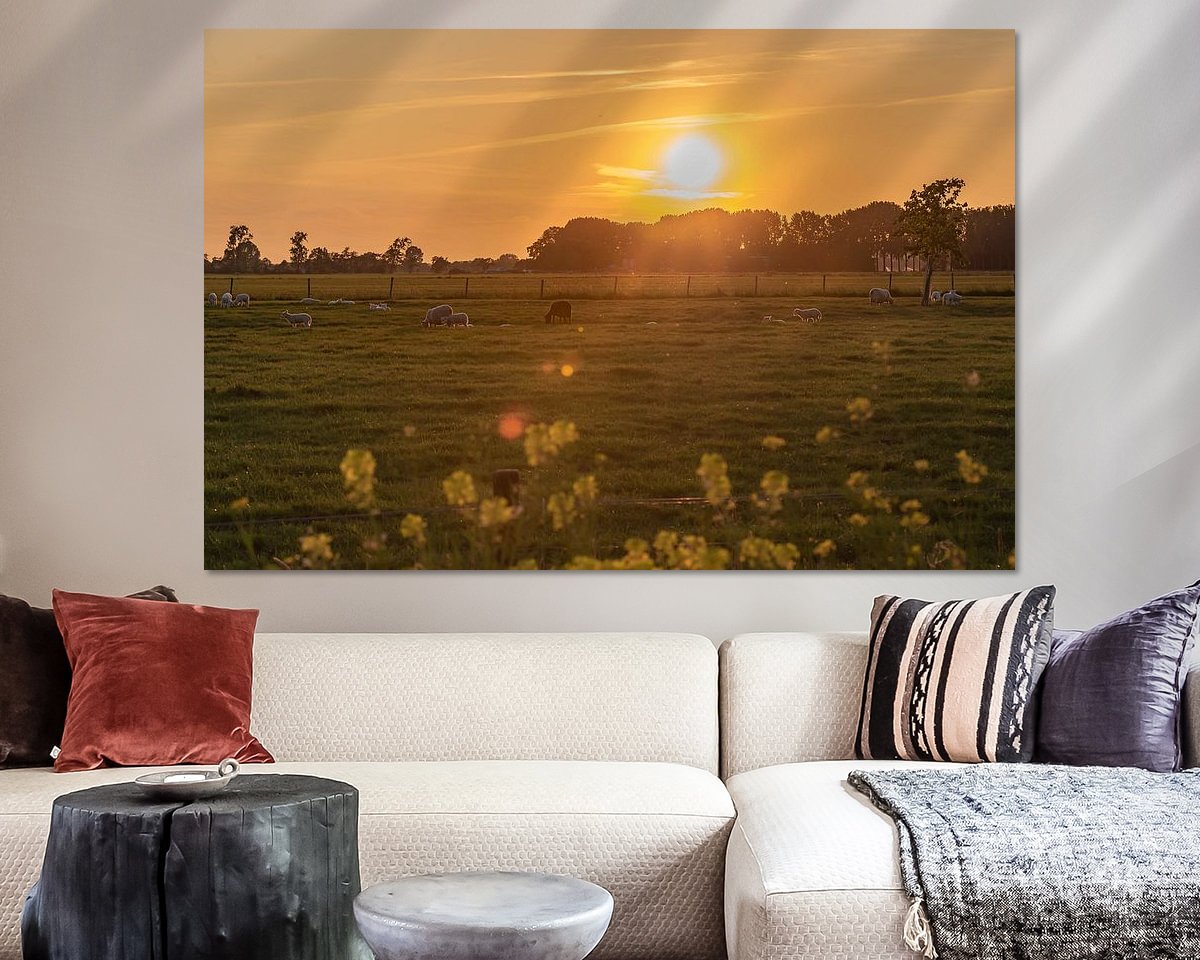 Voorbeeld van het werk in een kamer