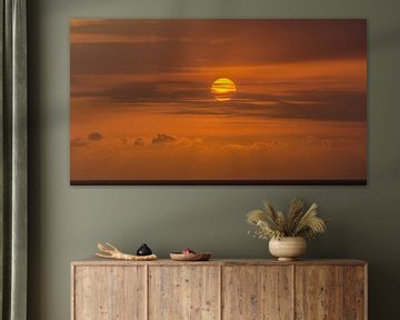 Sonnenuntergang auf Bali von Pieter van der Zweep