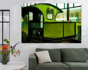 Eisenbahnmuseum - grüne Lokomotive von Wout van den Berg