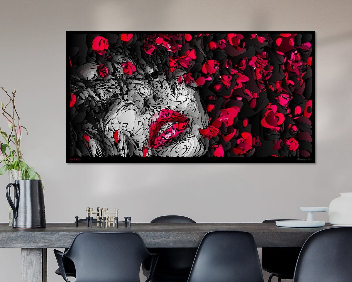 Voorbeeld van het werk in een kamer