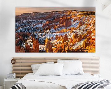 Lever de soleil hivernal à Bryce Canyon N.P., Utah sur Henk Meijer Photography