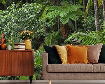 Weelderig groen in de palmboombosjungle van Australië - Wollumbin National Park Gondwana