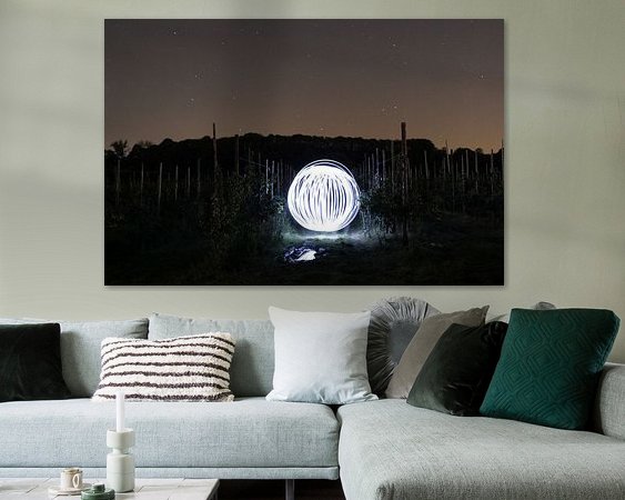 Voorbeeld van het werk in een kamer