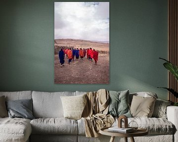 Les Masaï dans les plaines de Tanzanie sur Mickéle Godderis