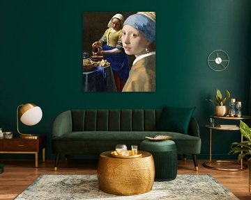 The milkmaid and the girl with the pearl earring, Johannes Vermeer