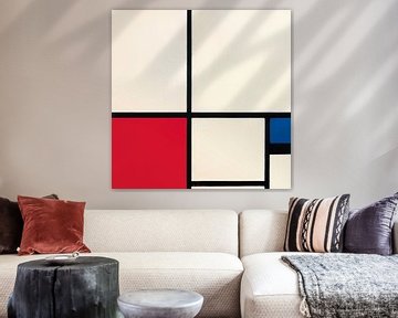 Komposition in Farben / Komposition Nr. I mit Rot und Blau, Piet Mondriaan